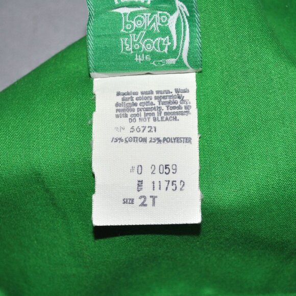 Vintage Corduroy Jumper Dress Size 2T Green w/ Teddy Bear & Toy Horse - Picture 4 of 9